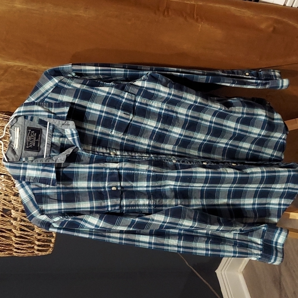 BLUE Nautica Long Sleeved Shirt Size L
